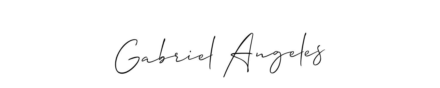 How to make Gabriel Angeles name signature. Use Allison_Script style for creating short signs online. This is the latest handwritten sign. Gabriel Angeles signature style 2 images and pictures png