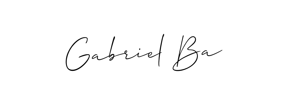 Also we have Gabriel Ba name is the best signature style. Create professional handwritten signature collection using Allison_Script autograph style. Gabriel Ba signature style 2 images and pictures png
