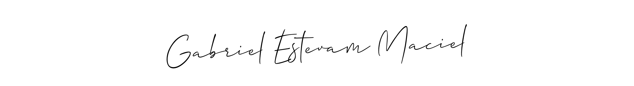 Also we have Gabriel Estevam Maciel name is the best signature style. Create professional handwritten signature collection using Allison_Script autograph style. Gabriel Estevam Maciel signature style 2 images and pictures png