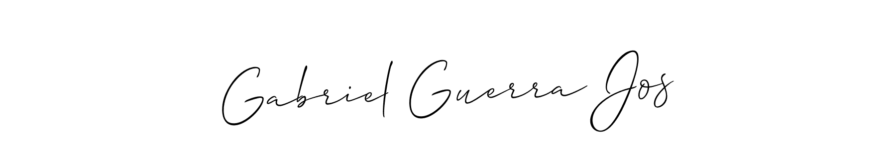How to make Gabriel Guerra Jos name signature. Use Allison_Script style for creating short signs online. This is the latest handwritten sign. Gabriel Guerra Jos signature style 2 images and pictures png
