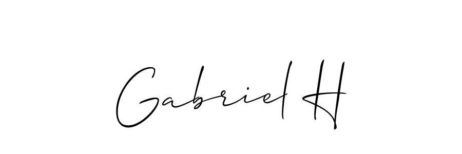 You should practise on your own different ways (Allison_Script) to write your name (Gabriel H) in signature. don't let someone else do it for you. Gabriel H signature style 2 images and pictures png