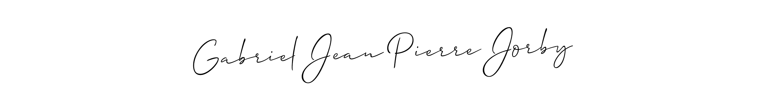 This is the best signature style for the Gabriel Jean Pierre Jorby name. Also you like these signature font (Allison_Script). Mix name signature. Gabriel Jean Pierre Jorby signature style 2 images and pictures png