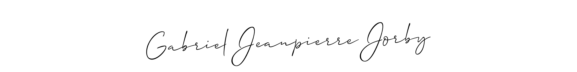 This is the best signature style for the Gabriel Jeanpierre Jorby name. Also you like these signature font (Allison_Script). Mix name signature. Gabriel Jeanpierre Jorby signature style 2 images and pictures png