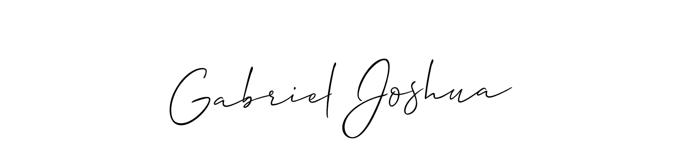It looks lik you need a new signature style for name Gabriel Joshua. Design unique handwritten (Allison_Script) signature with our free signature maker in just a few clicks. Gabriel Joshua signature style 2 images and pictures png