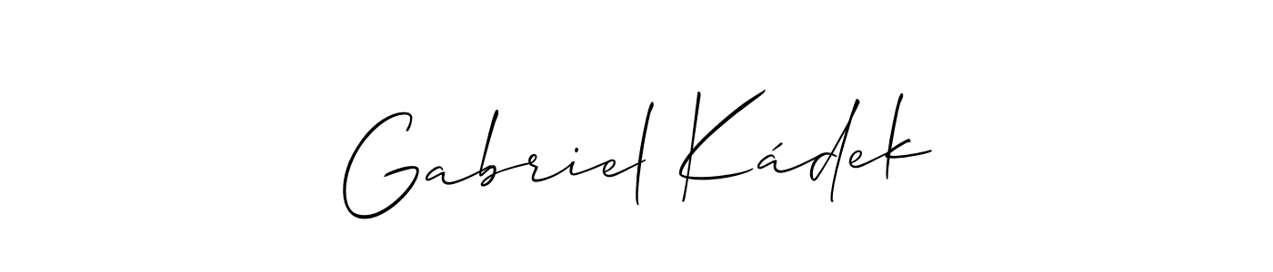 Create a beautiful signature design for name Gabriel Kádek. With this signature (Allison_Script) fonts, you can make a handwritten signature for free. Gabriel Kádek signature style 2 images and pictures png