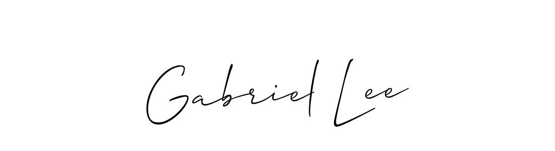 The best way (Allison_Script) to make a short signature is to pick only two or three words in your name. The name Gabriel Lee include a total of six letters. For converting this name. Gabriel Lee signature style 2 images and pictures png