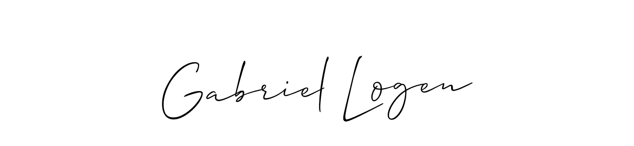 Allison_Script is a professional signature style that is perfect for those who want to add a touch of class to their signature. It is also a great choice for those who want to make their signature more unique. Get Gabriel Logen name to fancy signature for free. Gabriel Logen signature style 2 images and pictures png