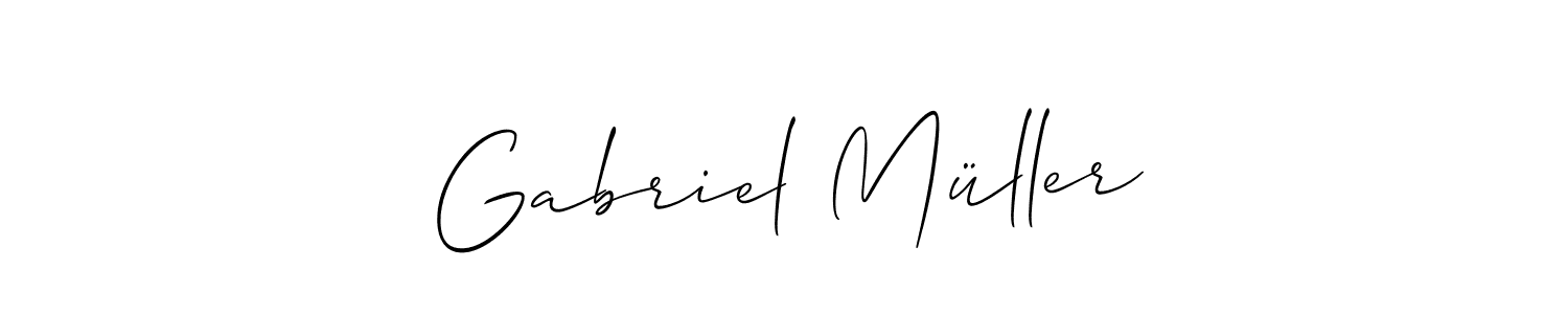 How to make Gabriel Müller signature? Allison_Script is a professional autograph style. Create handwritten signature for Gabriel Müller name. Gabriel Müller signature style 2 images and pictures png