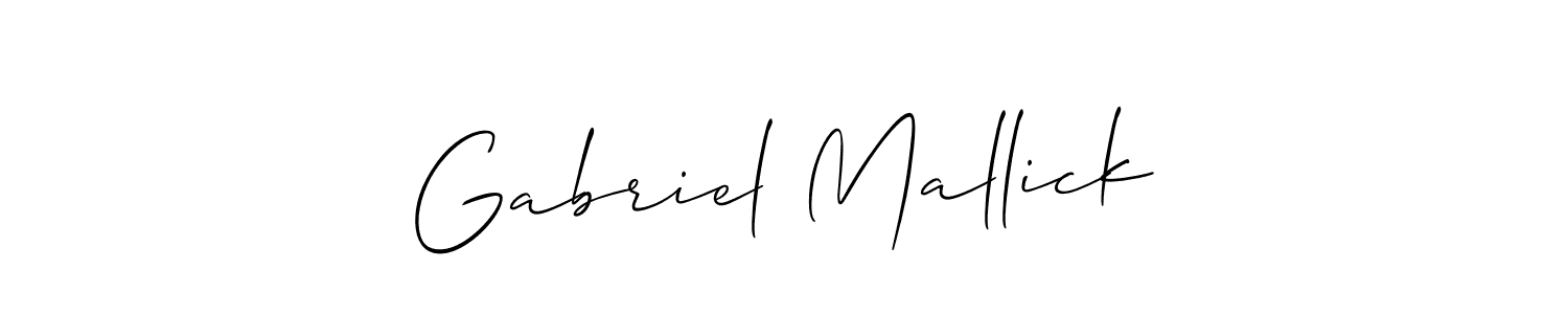 Allison_Script is a professional signature style that is perfect for those who want to add a touch of class to their signature. It is also a great choice for those who want to make their signature more unique. Get Gabriel Mallick name to fancy signature for free. Gabriel Mallick signature style 2 images and pictures png