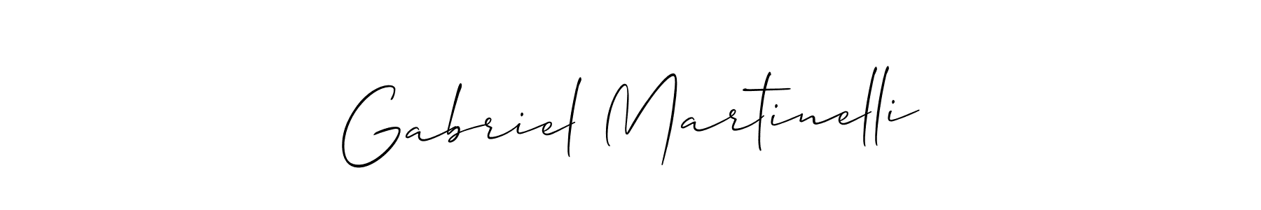 Use a signature maker to create a handwritten signature online. With this signature software, you can design (Allison_Script) your own signature for name Gabriel Martinelli. Gabriel Martinelli signature style 2 images and pictures png