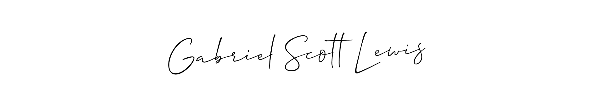 if you are searching for the best signature style for your name Gabriel Scott Lewis. so please give up your signature search. here we have designed multiple signature styles  using Allison_Script. Gabriel Scott Lewis signature style 2 images and pictures png