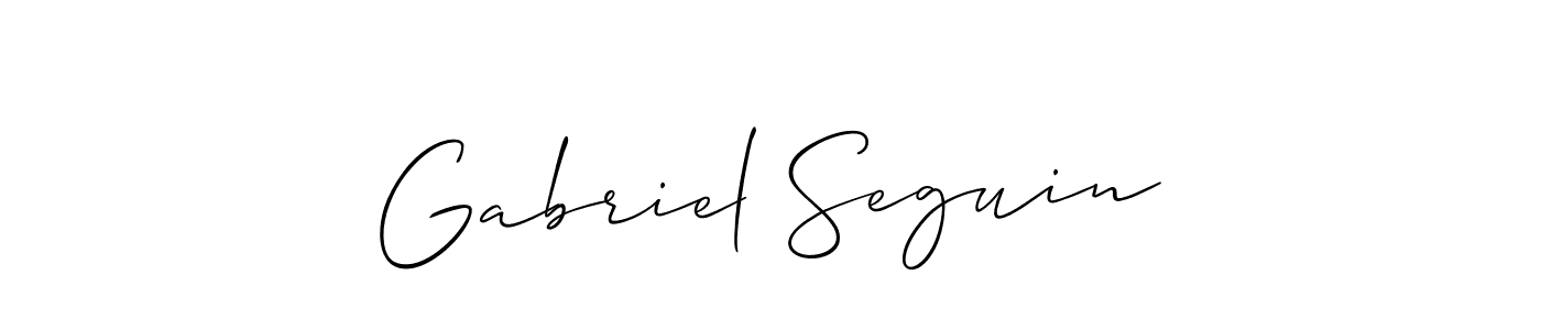 You should practise on your own different ways (Allison_Script) to write your name (Gabriel Seguin) in signature. don't let someone else do it for you. Gabriel Seguin signature style 2 images and pictures png