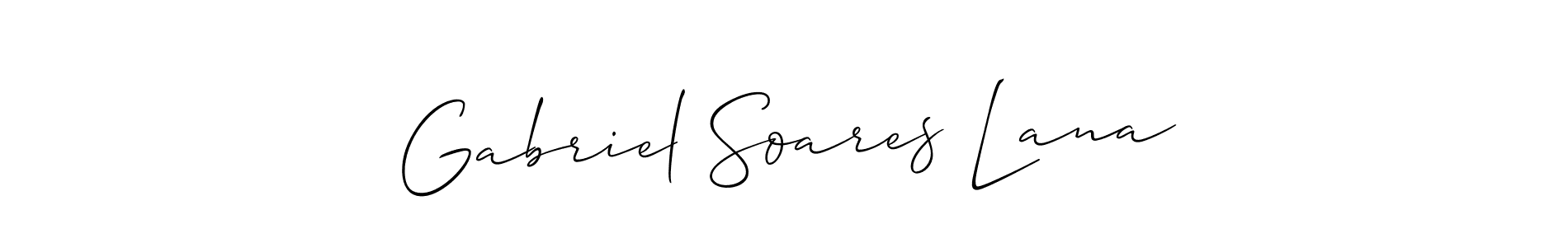 Allison_Script is a professional signature style that is perfect for those who want to add a touch of class to their signature. It is also a great choice for those who want to make their signature more unique. Get Gabriel Soares Lana name to fancy signature for free. Gabriel Soares Lana signature style 2 images and pictures png