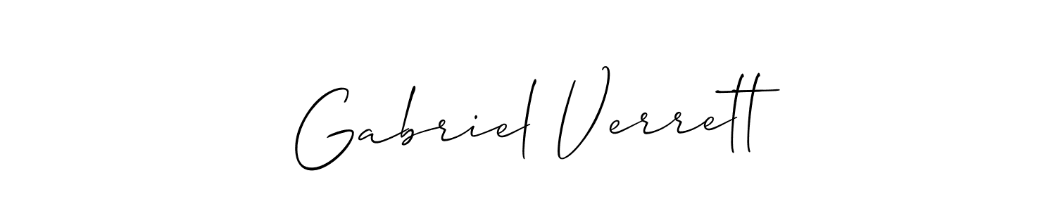 Design your own signature with our free online signature maker. With this signature software, you can create a handwritten (Allison_Script) signature for name Gabriel Verrett. Gabriel Verrett signature style 2 images and pictures png