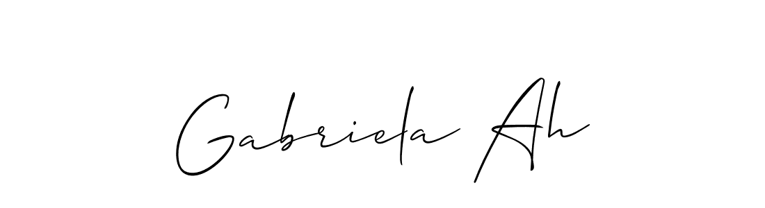 It looks lik you need a new signature style for name Gabriela Ah. Design unique handwritten (Allison_Script) signature with our free signature maker in just a few clicks. Gabriela Ah signature style 2 images and pictures png