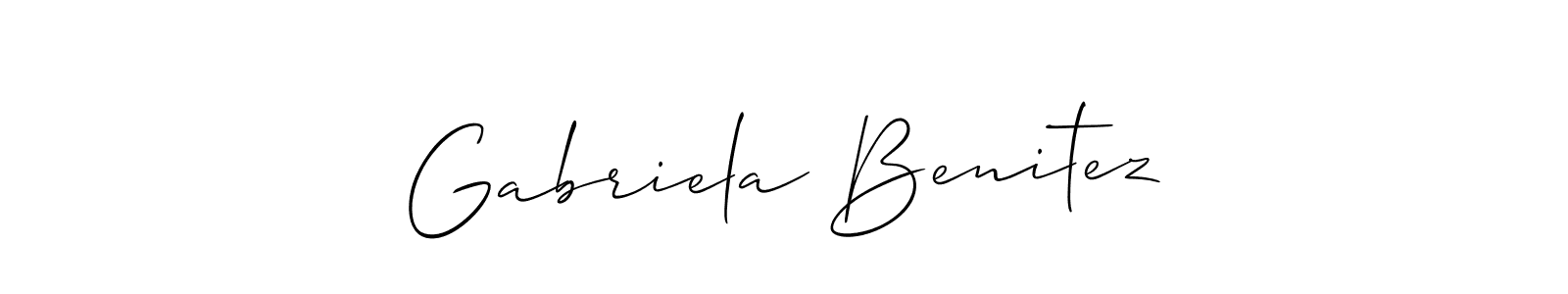 Once you've used our free online signature maker to create your best signature Allison_Script style, it's time to enjoy all of the benefits that Gabriela Benitez name signing documents. Gabriela Benitez signature style 2 images and pictures png