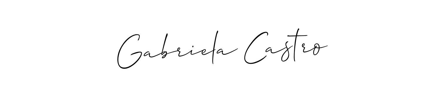Use a signature maker to create a handwritten signature online. With this signature software, you can design (Allison_Script) your own signature for name Gabriela Castro. Gabriela Castro signature style 2 images and pictures png