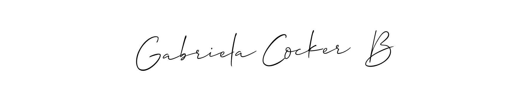 How to Draw Gabriela Cocker  B signature style? Allison_Script is a latest design signature styles for name Gabriela Cocker  B. Gabriela Cocker  B signature style 2 images and pictures png