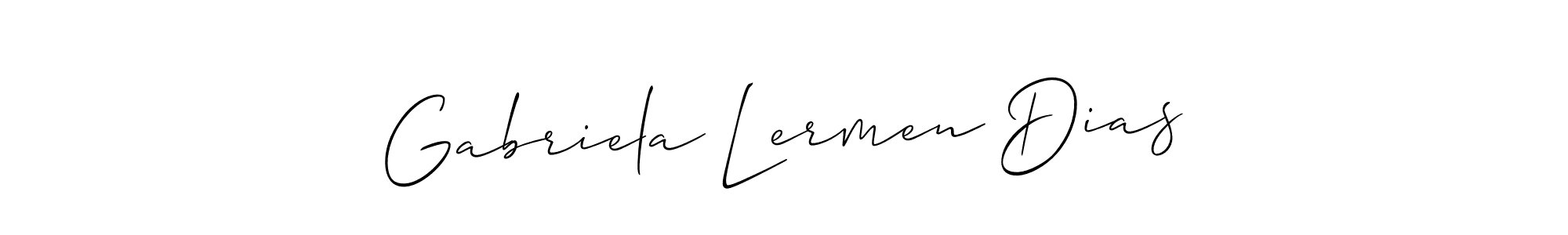 How to make Gabriela Lermen Dias signature? Allison_Script is a professional autograph style. Create handwritten signature for Gabriela Lermen Dias name. Gabriela Lermen Dias signature style 2 images and pictures png