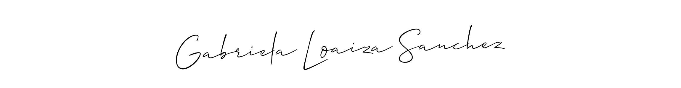 Design your own signature with our free online signature maker. With this signature software, you can create a handwritten (Allison_Script) signature for name Gabriela Loaiza Sanchez. Gabriela Loaiza Sanchez signature style 2 images and pictures png