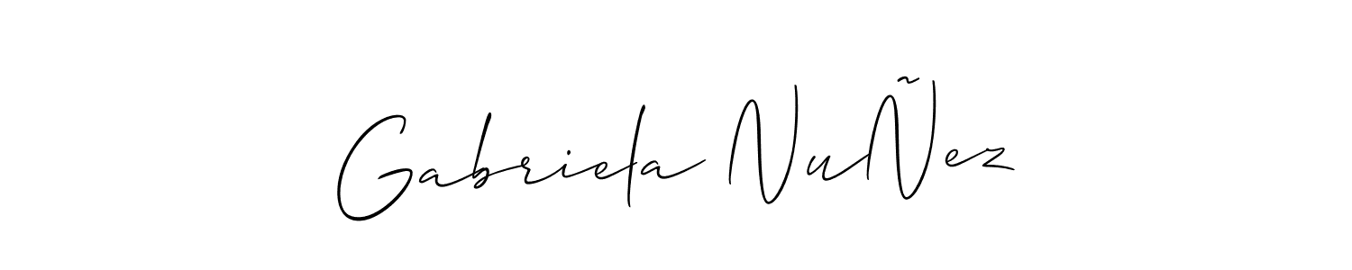 Design your own signature with our free online signature maker. With this signature software, you can create a handwritten (Allison_Script) signature for name Gabriela NuÑez. Gabriela NuÑez signature style 2 images and pictures png