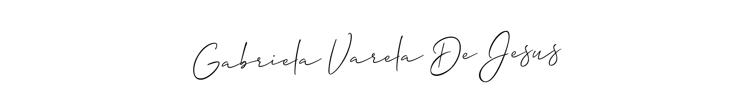 Make a short Gabriela Varela De Jesus signature style. Manage your documents anywhere anytime using Allison_Script. Create and add eSignatures, submit forms, share and send files easily. Gabriela Varela De Jesus signature style 2 images and pictures png