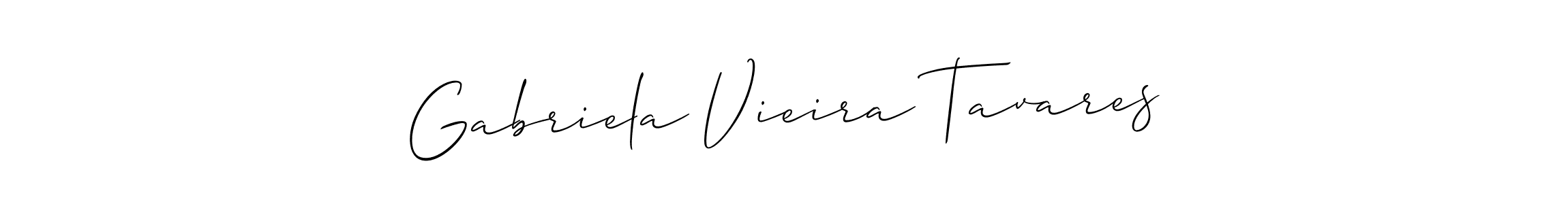 Design your own signature with our free online signature maker. With this signature software, you can create a handwritten (Allison_Script) signature for name Gabriela Vieira Tavares. Gabriela Vieira Tavares signature style 2 images and pictures png