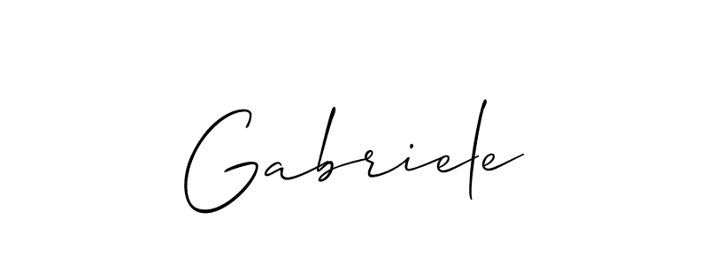 How to make Gabriele name signature. Use Allison_Script style for creating short signs online. This is the latest handwritten sign. Gabriele signature style 2 images and pictures png