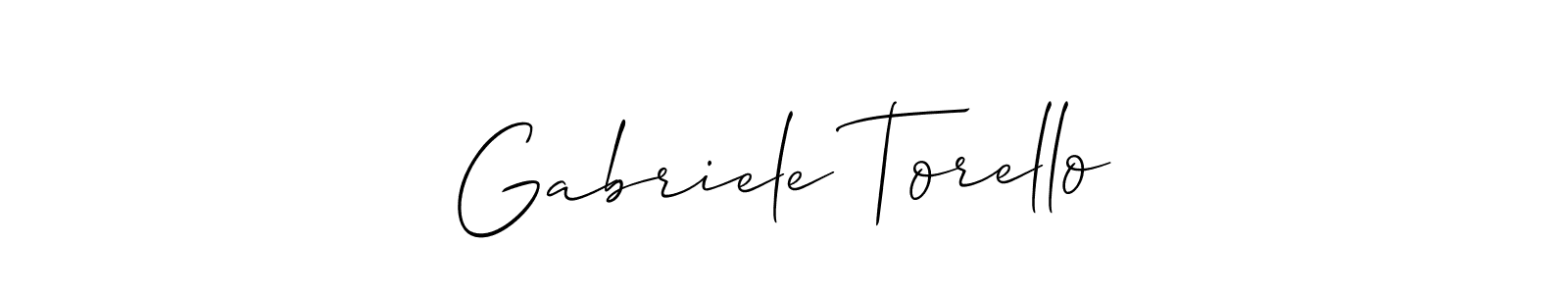 Gabriele Torello stylish signature style. Best Handwritten Sign (Allison_Script) for my name. Handwritten Signature Collection Ideas for my name Gabriele Torello. Gabriele Torello signature style 2 images and pictures png