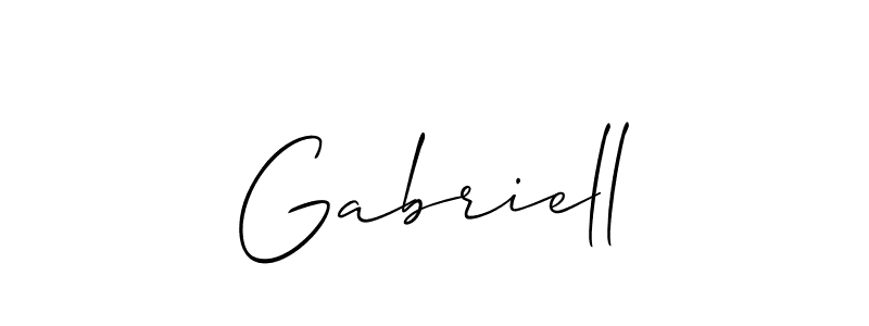 Also You can easily find your signature by using the search form. We will create Gabriell name handwritten signature images for you free of cost using Allison_Script sign style. Gabriell signature style 2 images and pictures png