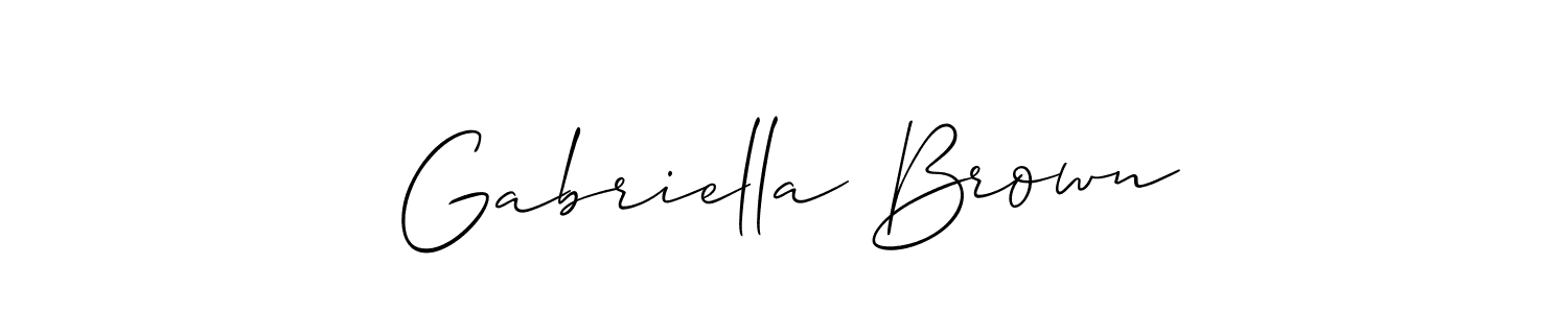 Design your own signature with our free online signature maker. With this signature software, you can create a handwritten (Allison_Script) signature for name Gabriella Brown. Gabriella Brown signature style 2 images and pictures png