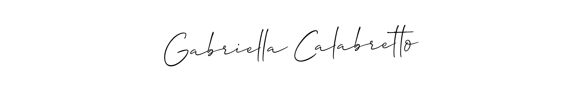 Also we have Gabriella Calabretto name is the best signature style. Create professional handwritten signature collection using Allison_Script autograph style. Gabriella Calabretto signature style 2 images and pictures png