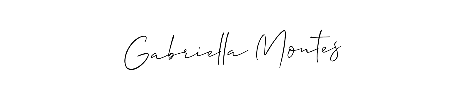 if you are searching for the best signature style for your name Gabriella Montes. so please give up your signature search. here we have designed multiple signature styles  using Allison_Script. Gabriella Montes signature style 2 images and pictures png