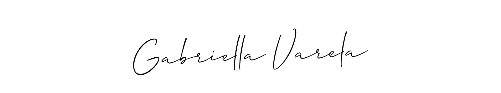 You should practise on your own different ways (Allison_Script) to write your name (Gabriella Varela) in signature. don't let someone else do it for you. Gabriella Varela signature style 2 images and pictures png