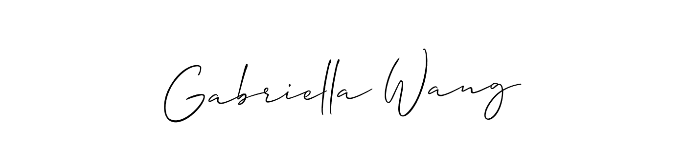 You should practise on your own different ways (Allison_Script) to write your name (Gabriella Wang) in signature. don't let someone else do it for you. Gabriella Wang signature style 2 images and pictures png