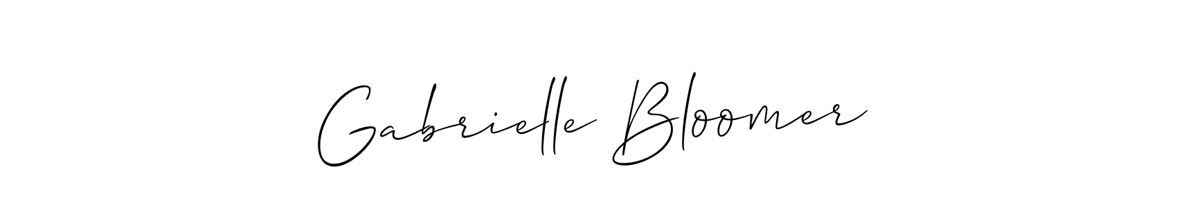 It looks lik you need a new signature style for name Gabrielle Bloomer. Design unique handwritten (Allison_Script) signature with our free signature maker in just a few clicks. Gabrielle Bloomer signature style 2 images and pictures png