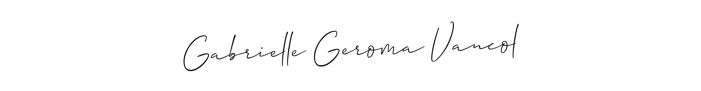 Here are the top 10 professional signature styles for the name Gabrielle Geroma Vancol. These are the best autograph styles you can use for your name. Gabrielle Geroma Vancol signature style 2 images and pictures png