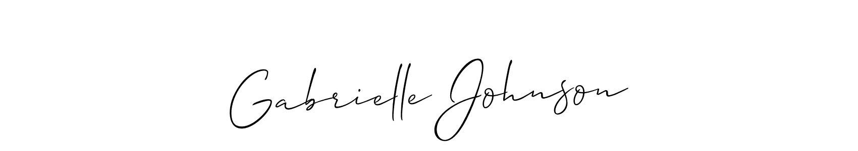 Also we have Gabrielle Johnson name is the best signature style. Create professional handwritten signature collection using Allison_Script autograph style. Gabrielle Johnson signature style 2 images and pictures png