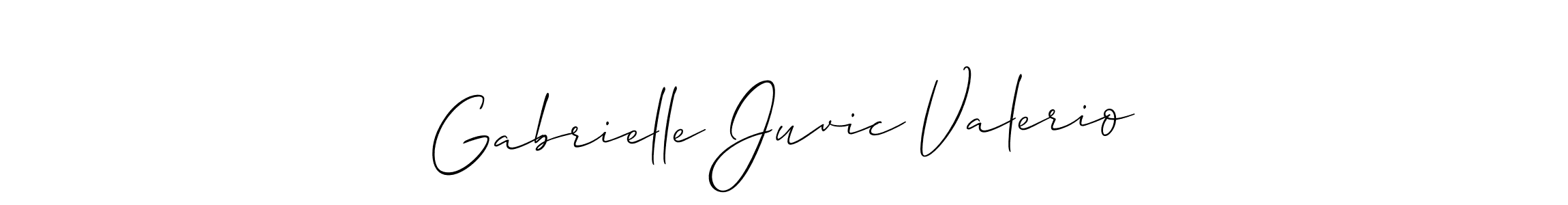 Also You can easily find your signature by using the search form. We will create Gabrielle Juvic Valerio name handwritten signature images for you free of cost using Allison_Script sign style. Gabrielle Juvic Valerio signature style 2 images and pictures png