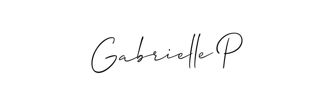 Also we have Gabrielle P name is the best signature style. Create professional handwritten signature collection using Allison_Script autograph style. Gabrielle P signature style 2 images and pictures png