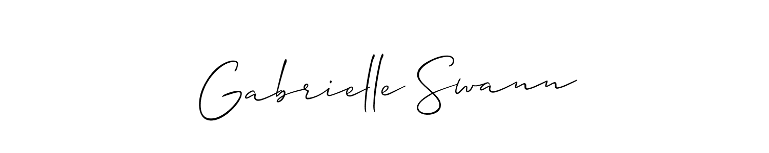 Make a beautiful signature design for name Gabrielle Swann. With this signature (Allison_Script) style, you can create a handwritten signature for free. Gabrielle Swann signature style 2 images and pictures png