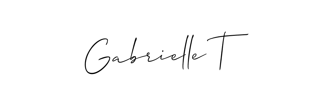 You should practise on your own different ways (Allison_Script) to write your name (Gabrielle T) in signature. don't let someone else do it for you. Gabrielle T signature style 2 images and pictures png