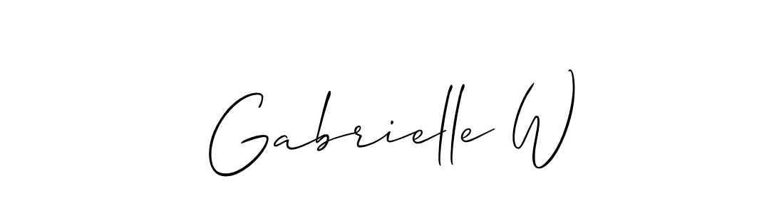 Make a short Gabrielle W signature style. Manage your documents anywhere anytime using Allison_Script. Create and add eSignatures, submit forms, share and send files easily. Gabrielle W signature style 2 images and pictures png