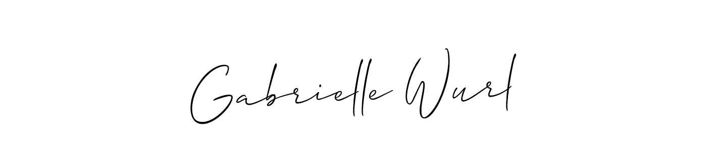 Also You can easily find your signature by using the search form. We will create Gabrielle Wurl name handwritten signature images for you free of cost using Allison_Script sign style. Gabrielle Wurl signature style 2 images and pictures png