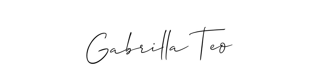 Make a beautiful signature design for name Gabrilla Teo. Use this online signature maker to create a handwritten signature for free. Gabrilla Teo signature style 2 images and pictures png