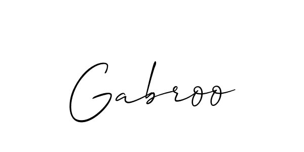 You should practise on your own different ways (Allison_Script) to write your name (Gabroo) in signature. don't let someone else do it for you. Gabroo signature style 2 images and pictures png