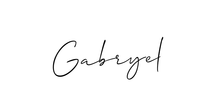 How to Draw Gabryel signature style? Allison_Script is a latest design signature styles for name Gabryel. Gabryel signature style 2 images and pictures png