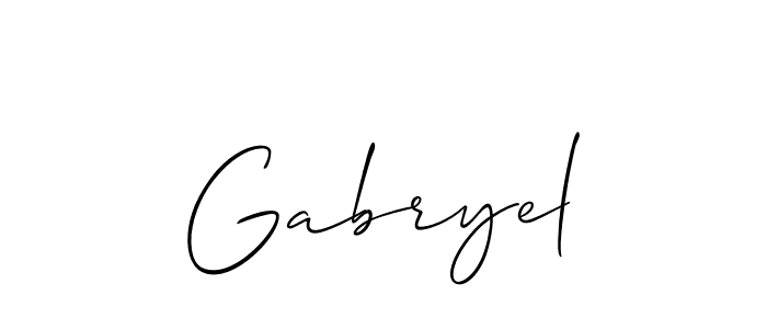 if you are searching for the best signature style for your name Gabryel. so please give up your signature search. here we have designed multiple signature styles  using Allison_Script. Gabryel signature style 2 images and pictures png