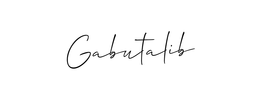 You should practise on your own different ways (Allison_Script) to write your name (Gabutalib) in signature. don't let someone else do it for you. Gabutalib signature style 2 images and pictures png