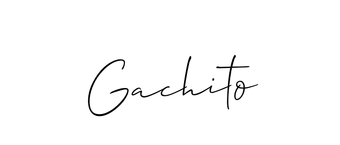 Make a beautiful signature design for name Gachito. With this signature (Allison_Script) style, you can create a handwritten signature for free. Gachito signature style 2 images and pictures png